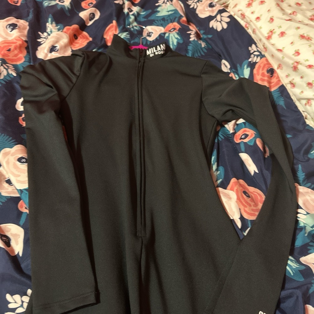 Milano Black Zip-Up Jumpsuit